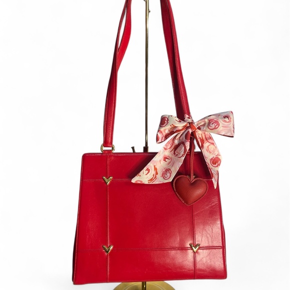 Valentino Garavani Shoulder bag leather Red Gold - Picture 1 of 5